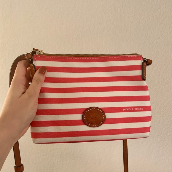 Dooney & Bourke SULLIVAN CROSSBODY POUCHETTE Stripes - WATERMELON - Picture 9 of 9